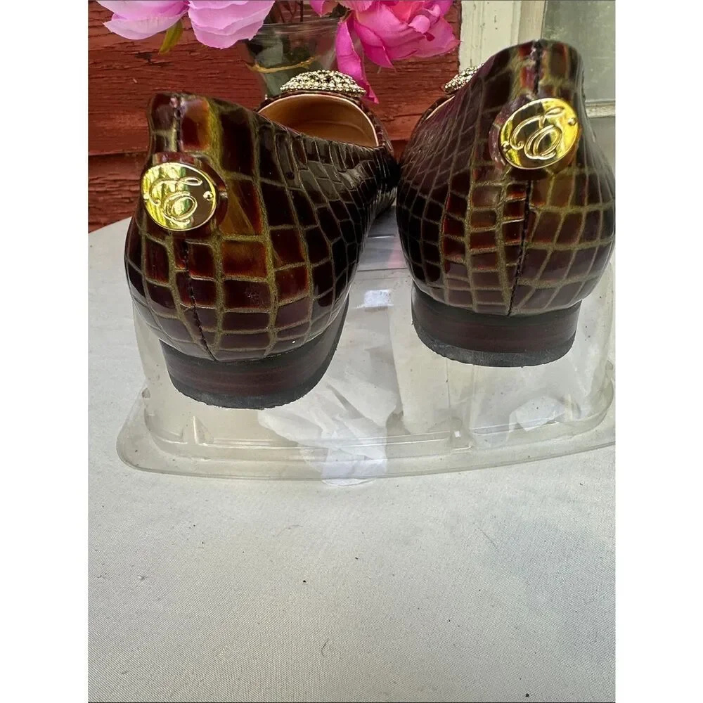 Diana E Kelley Croc Embellished Dress Shoes